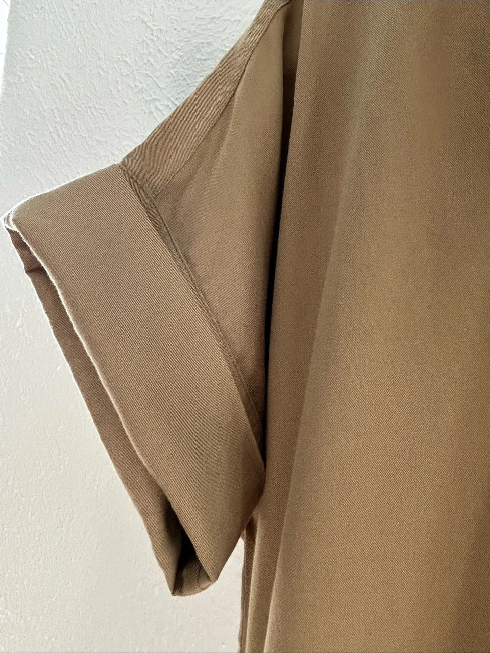 Madewell Tan High Low Shirt Dress with Classic Label Comfort Pockets Size Small - Picture 3 of 7